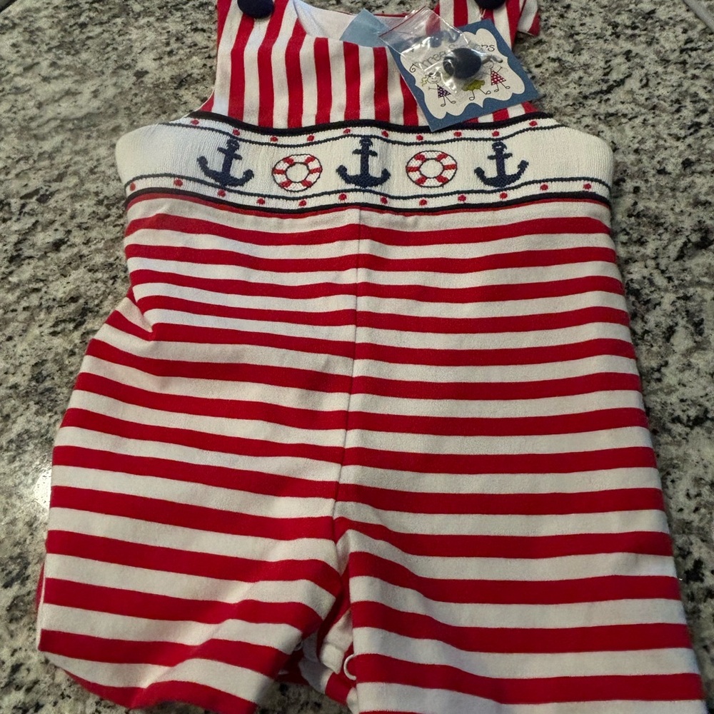 Boys smocked Anchors Away Jon
